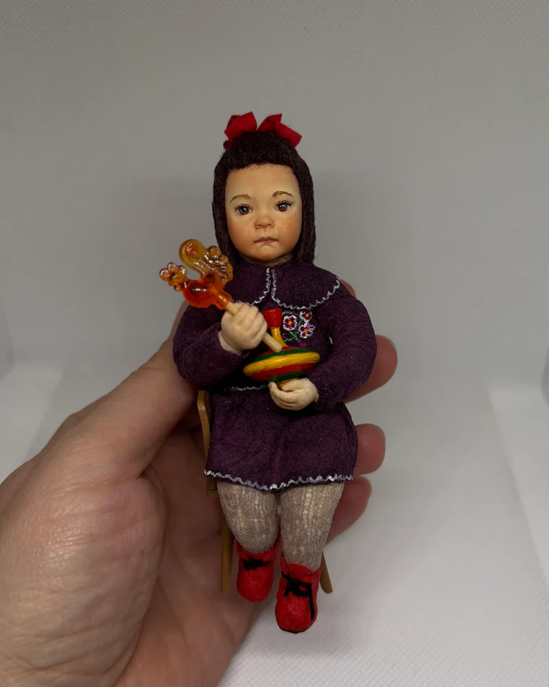 Коллекционная ватная ёлочная игрушка «Маришка»