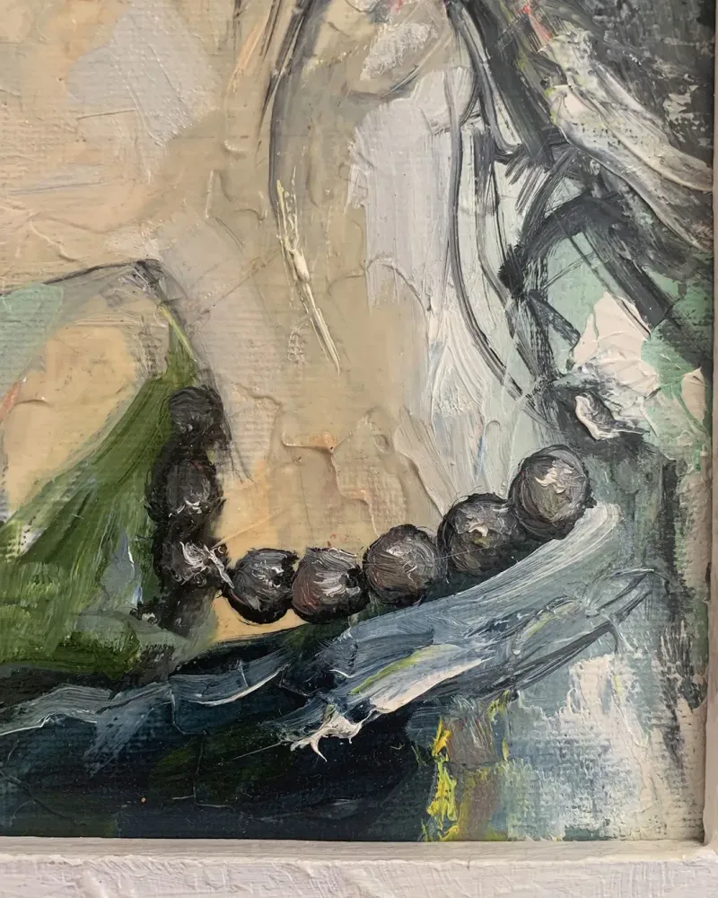 Девушка. Картина маслом 30×30 см — 30×30 см