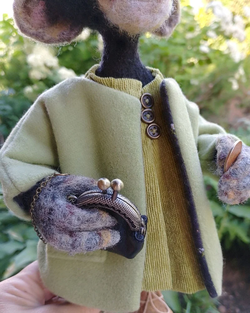 Шимпанзе. Игрушка из шерсти