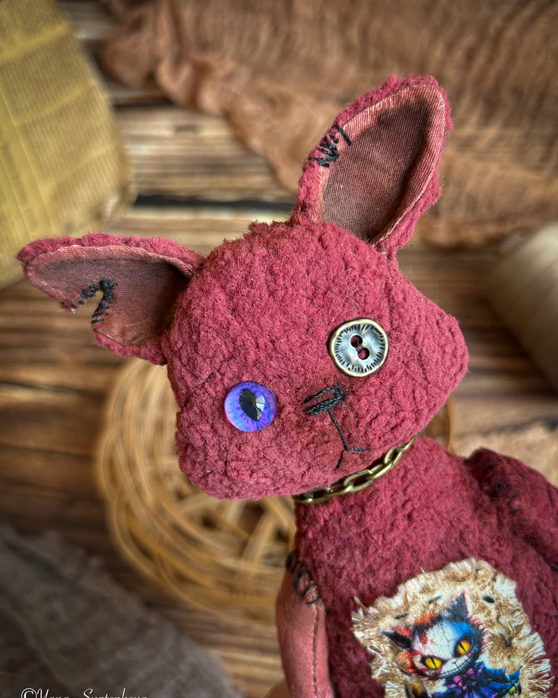 Игрушка Тедди «Крейзи Кот», бордовый