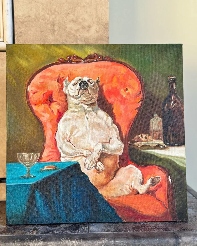 Картина маслом «Жизнь удалась!» 40×40 см — Оригинал
