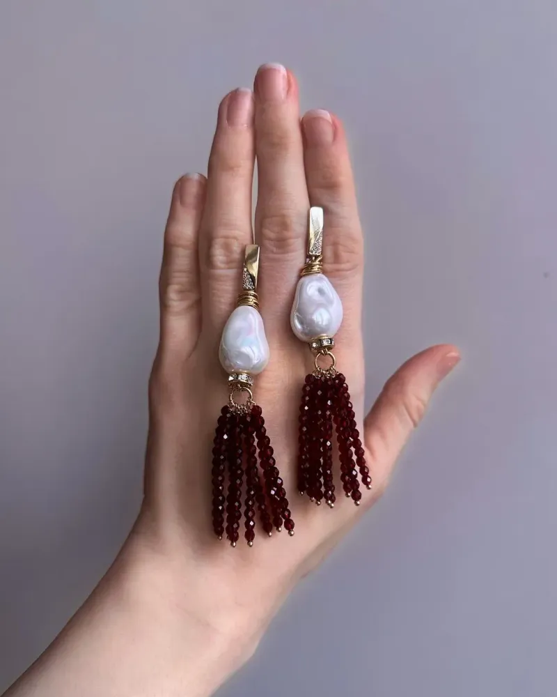 Серьги с крупными жемчужинами «Камея»