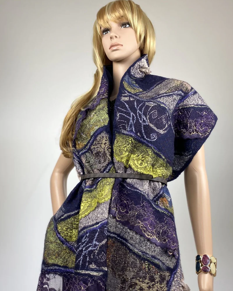 Шарф валяный из шерсти мериноса "High-fashion"