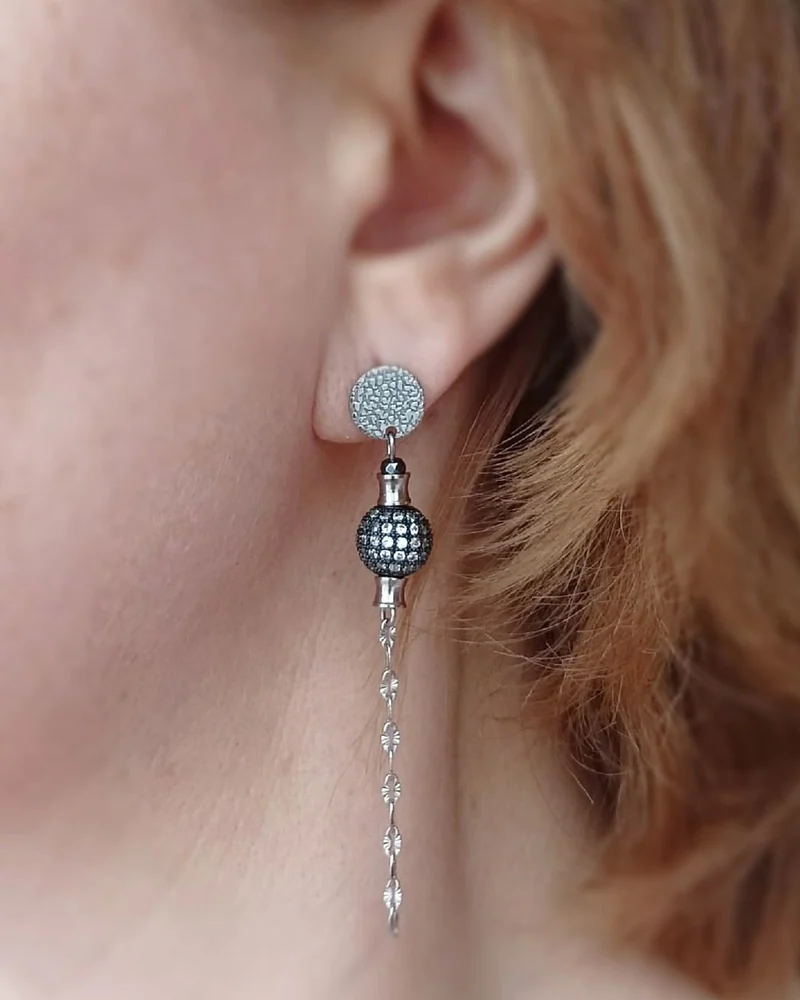 Серьги длинные Звездная Ночь