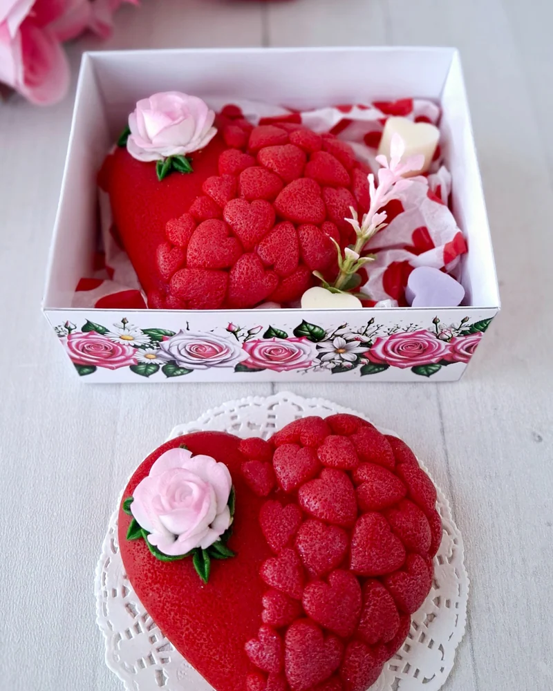 Мыло "Сердце с розой"