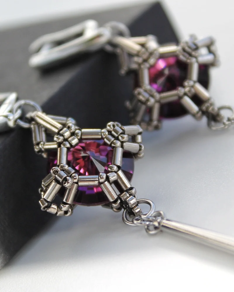 Роскошные серьги «Royal Elegance» — аметистовые — Основной