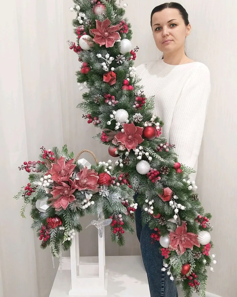 Новогодняя гирлянда с ёлочными игрушками — Новогодняя гирлянда с ёлочными игрушками
