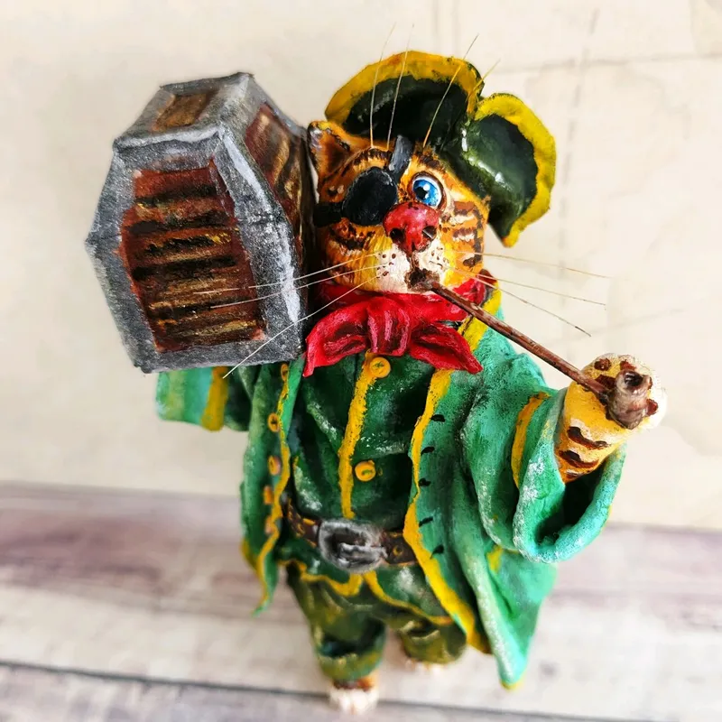 Ватная игрушка «Кот пират»