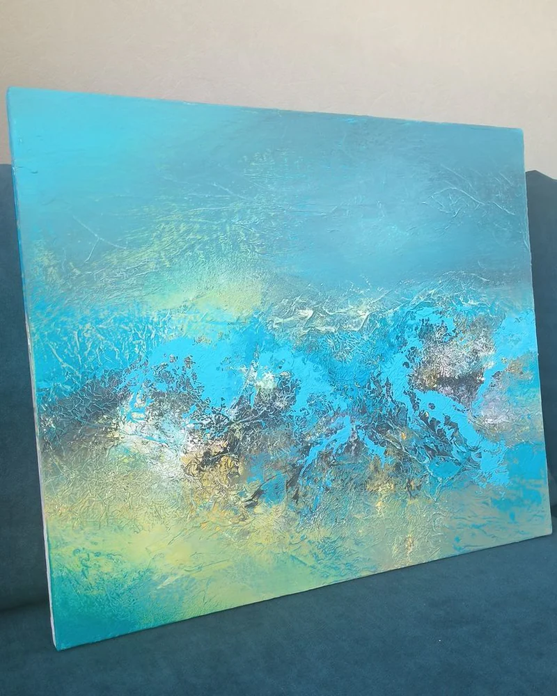 Картина акрилом в технике Mixed Media 50х60 см