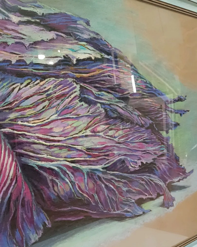Картина сухой пастелью Фиолетовая капуста