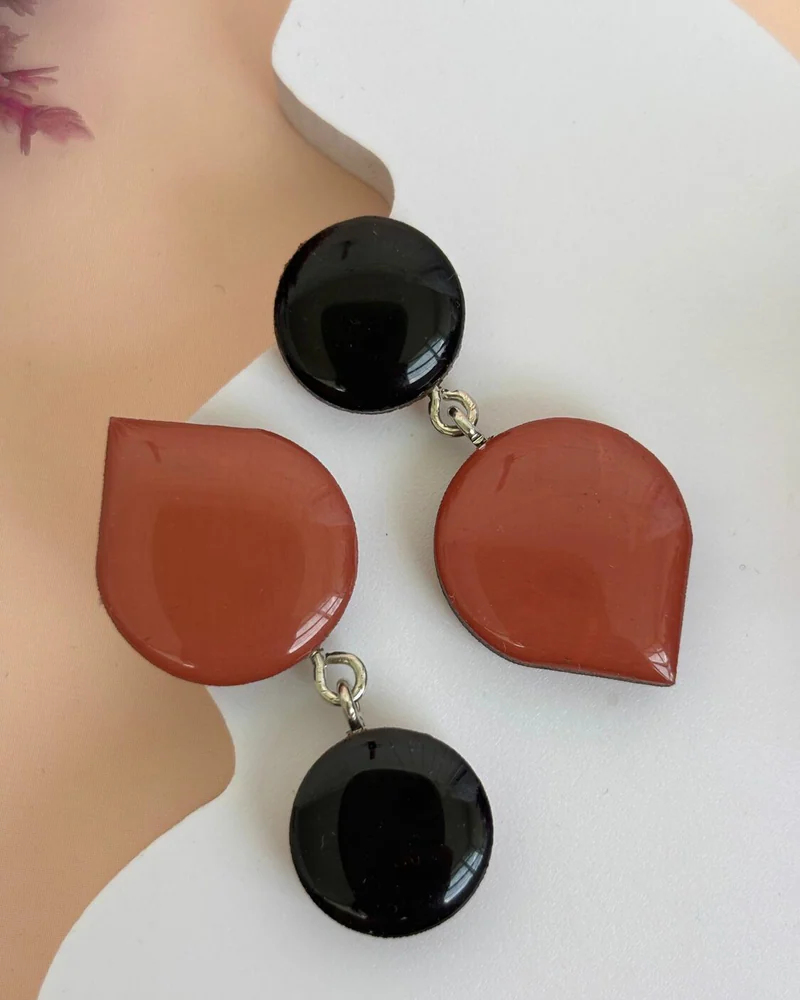 Серьги классические из дерева.Серьги базовые