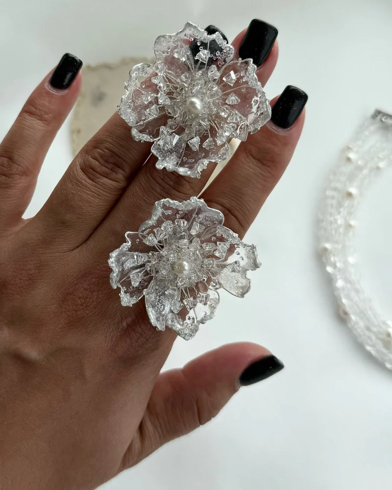 Серьги « Серебряный хрусталь»