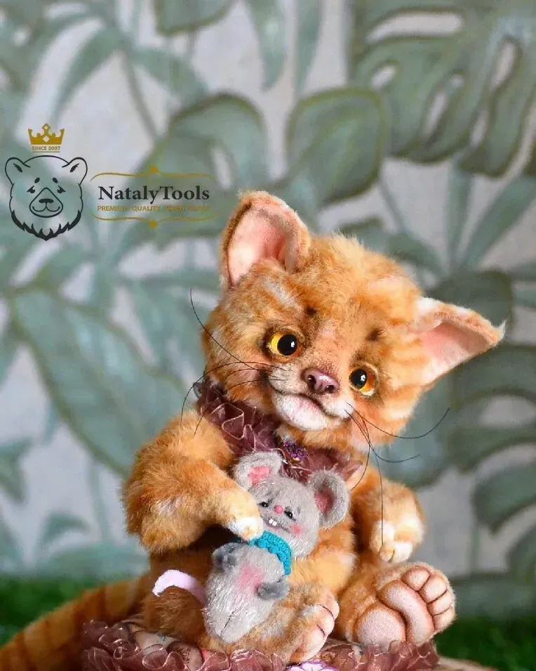 Котёнок тедди с мышкой, рыжий — Котёнок тедди с мышкой, рыжий