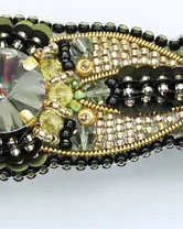 Заколка с лабрадором и Swarovski ручной работы