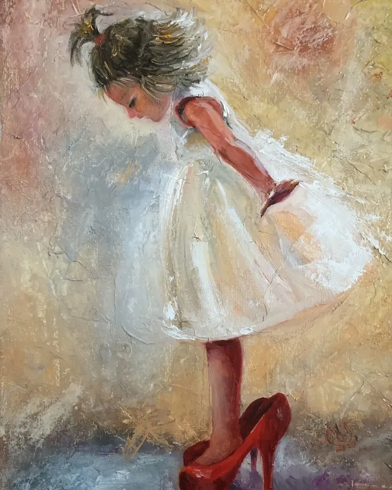 Мамины туфли. Картина маслом 30×40 см — 30×40 см