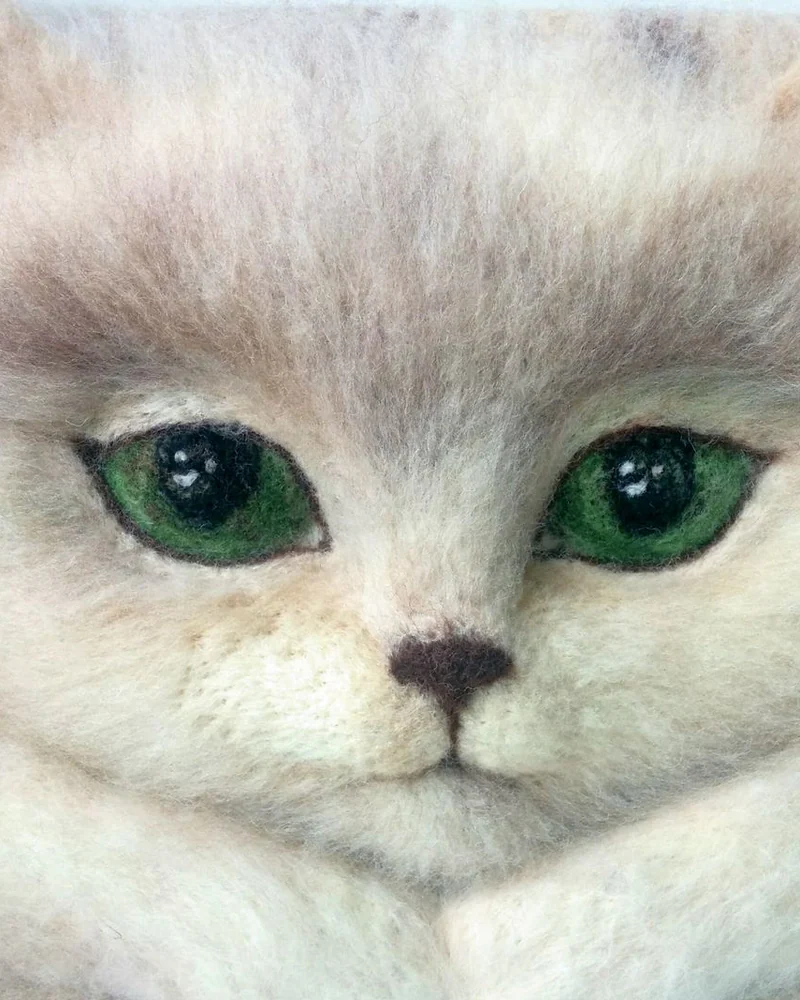 Сумочка валяная "Мимимишная котейка"