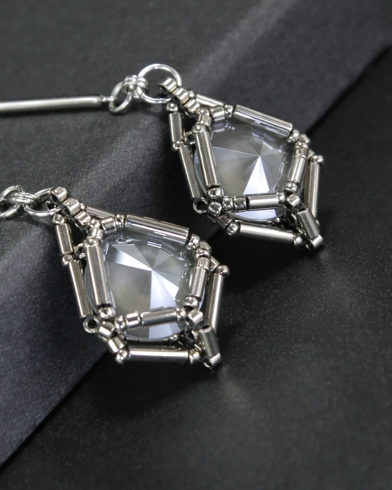 Стильные серьги «Lacquer Dark Grey» — Основной
