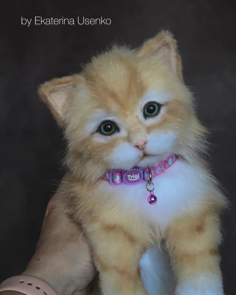 Реалистичный котенок, рыжий — Рыжий