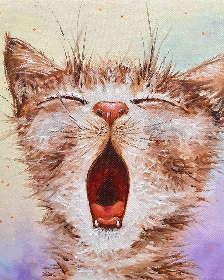 Картина с котенком, смешной кот Картина в детскую