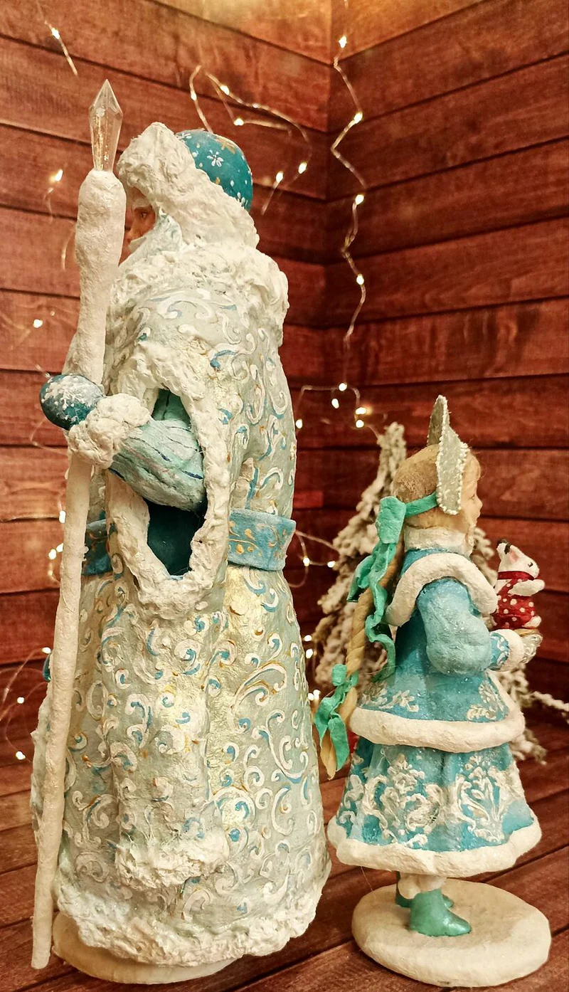 Дед Мороз и Снегурочка, 33 и 22 см