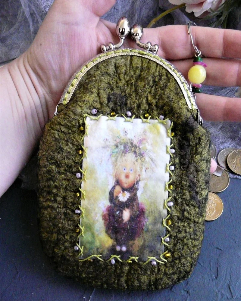 Кошелек монетница. Ангел