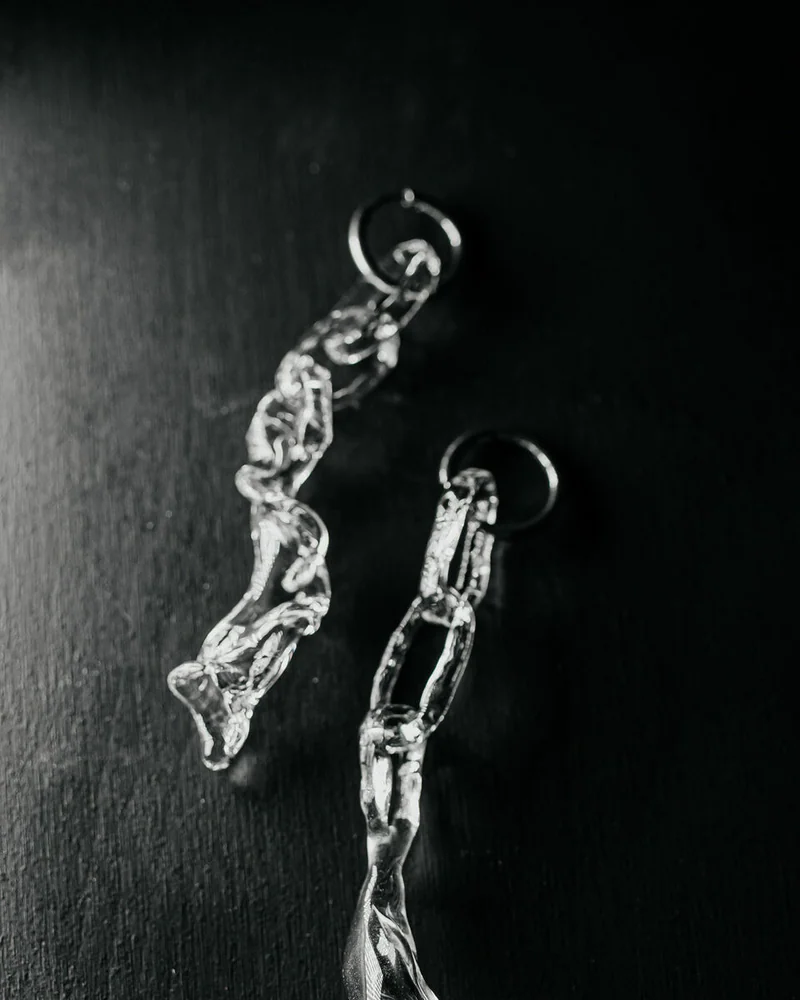 Серьги из стекла
