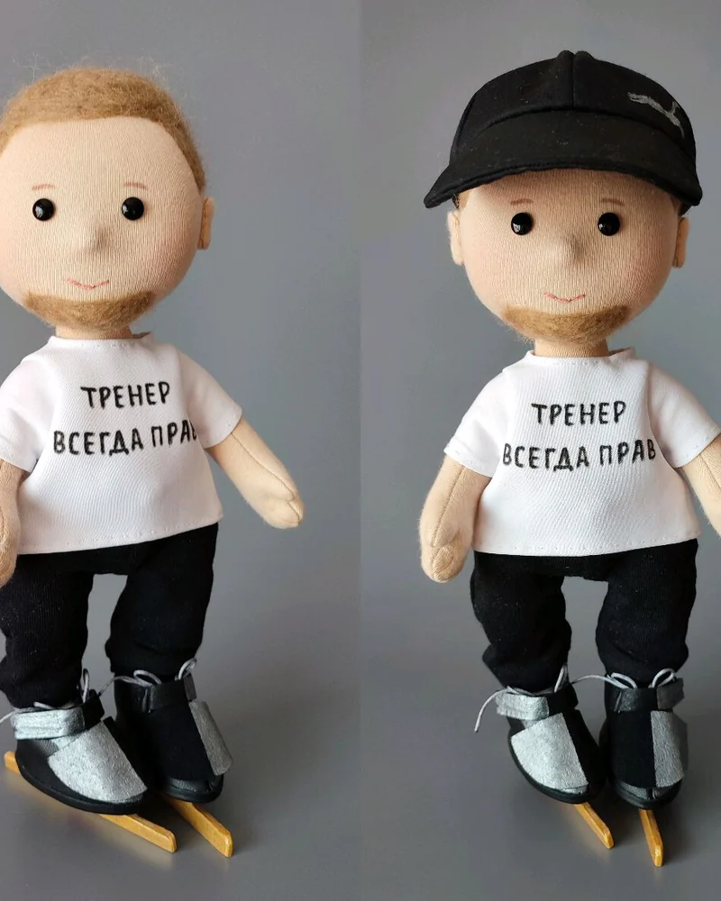 Портретная кукла по фото, подарок фигуристу тренеру спортсмену — Основной