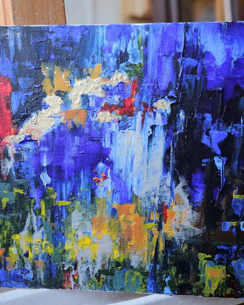 Цветные сны. 2019. Акрил, поталь, холст на картоне