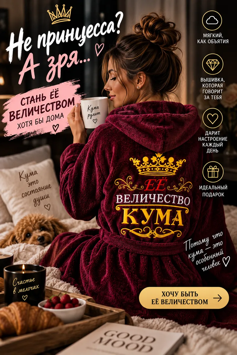 халат с вышивкой