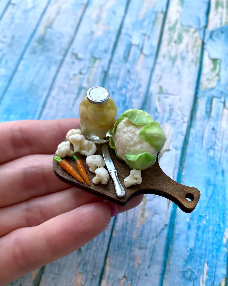 Кукольная Миниатюра «Цветная капуста 🥬»