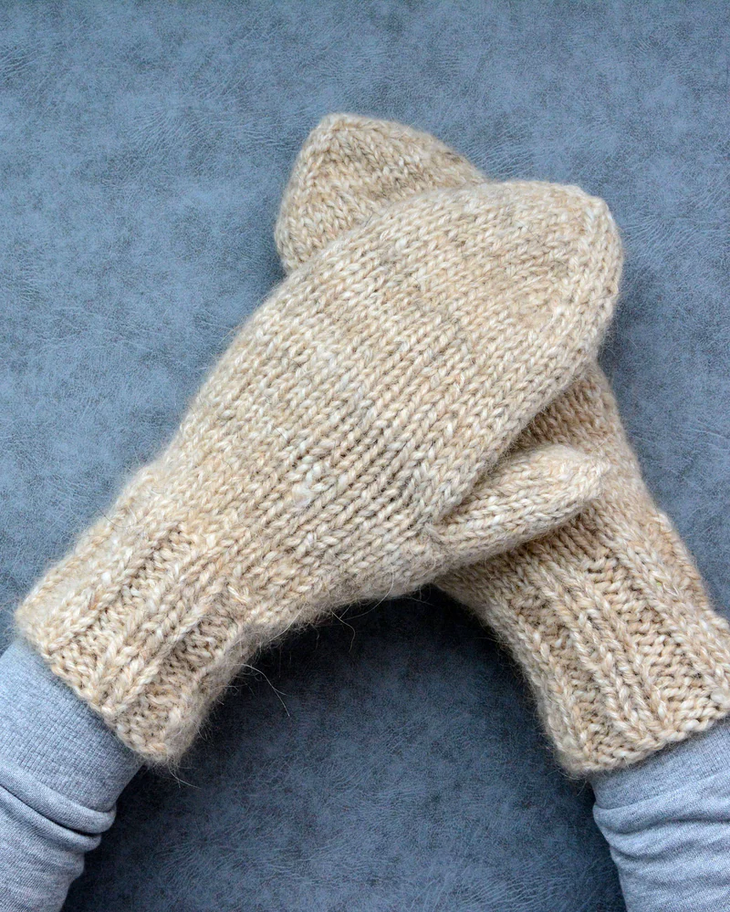 Варежки рукавицы из собачьей шерсти (колли) — Женские