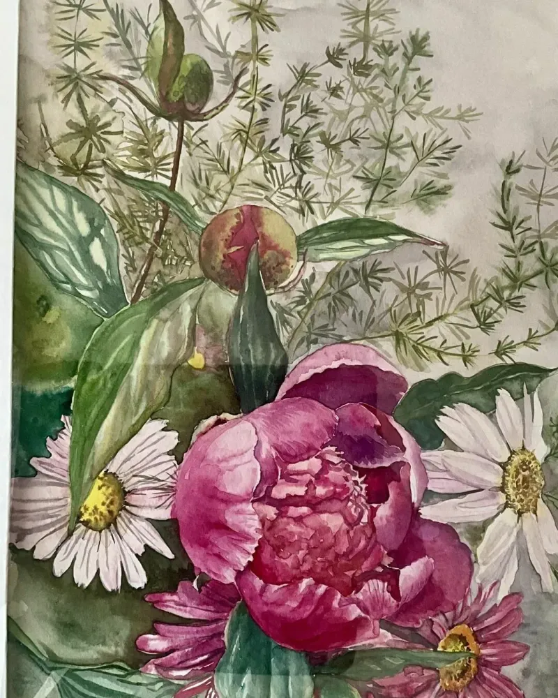 Летний букет — Акварель, 24×37 см