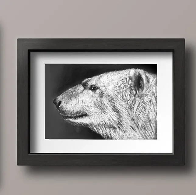 Медведь. Картина пастелью 21×29,7 см