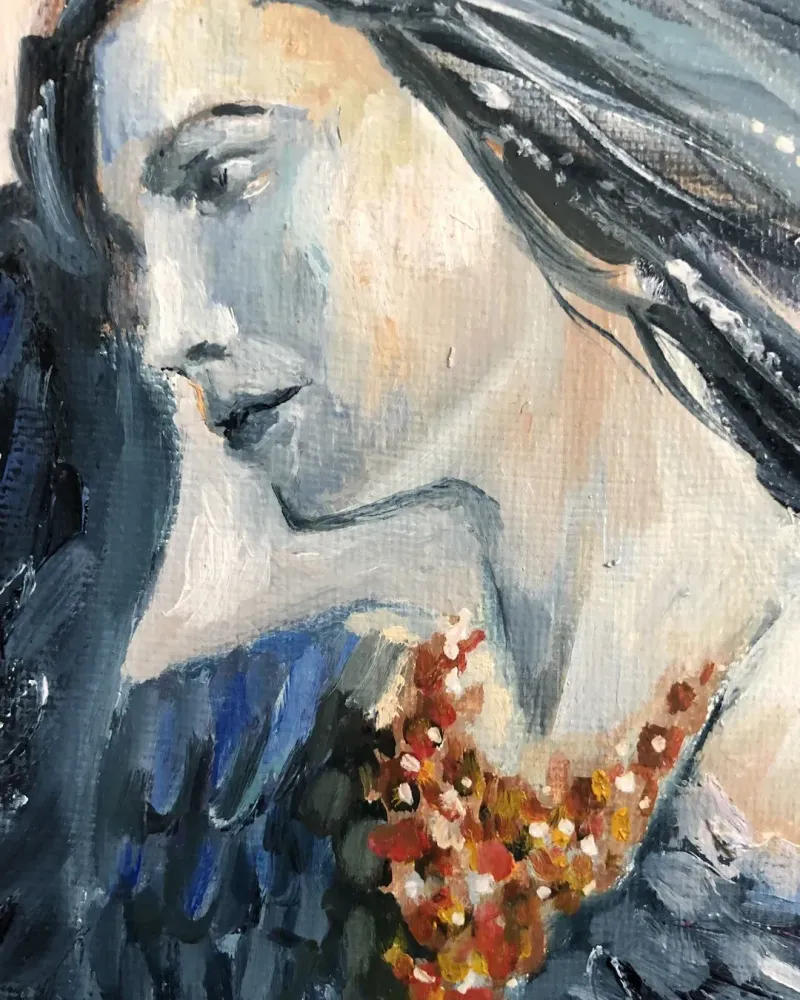 Сирин. Картина маслом 30×60 см — 30×60 см