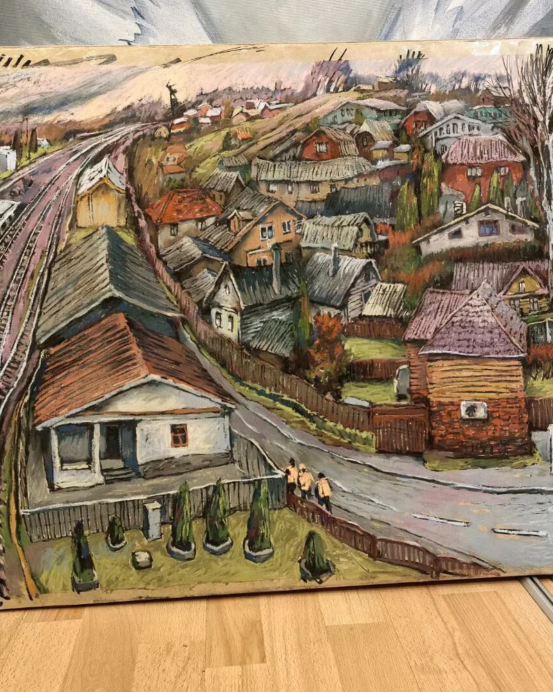 Картина сухой пастелью Перемиловская высота, 57*98