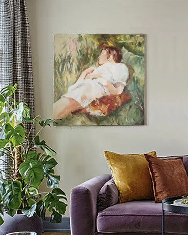 Сон в летний день. Картина маслом 60×60 см — 60×60 см
