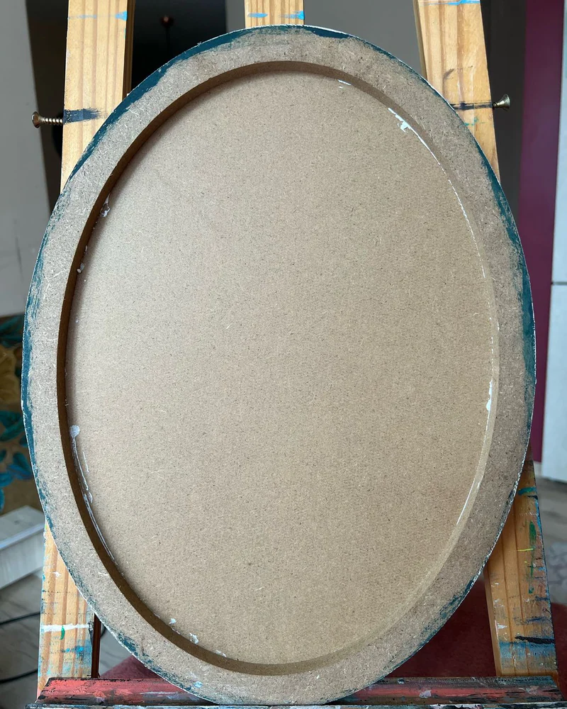 Картина «Золотые колосья» овал, 40×30 см