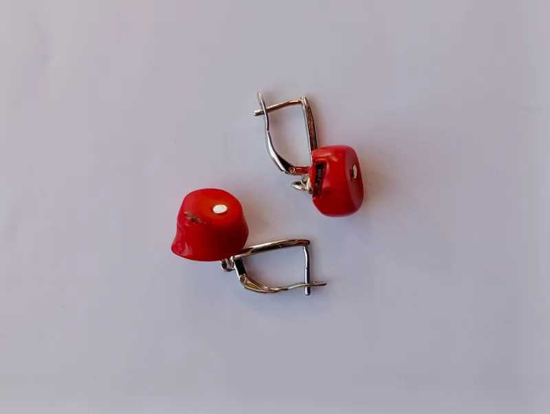 Серьги с кораллом