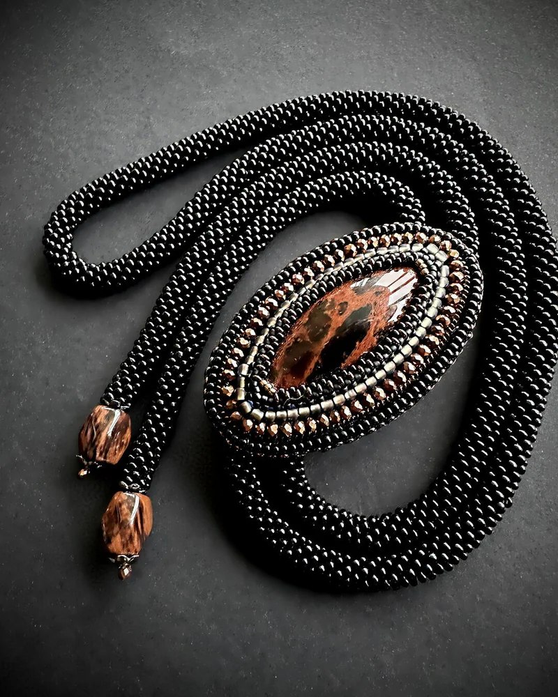 Галстук боло с обсидианом — Основной