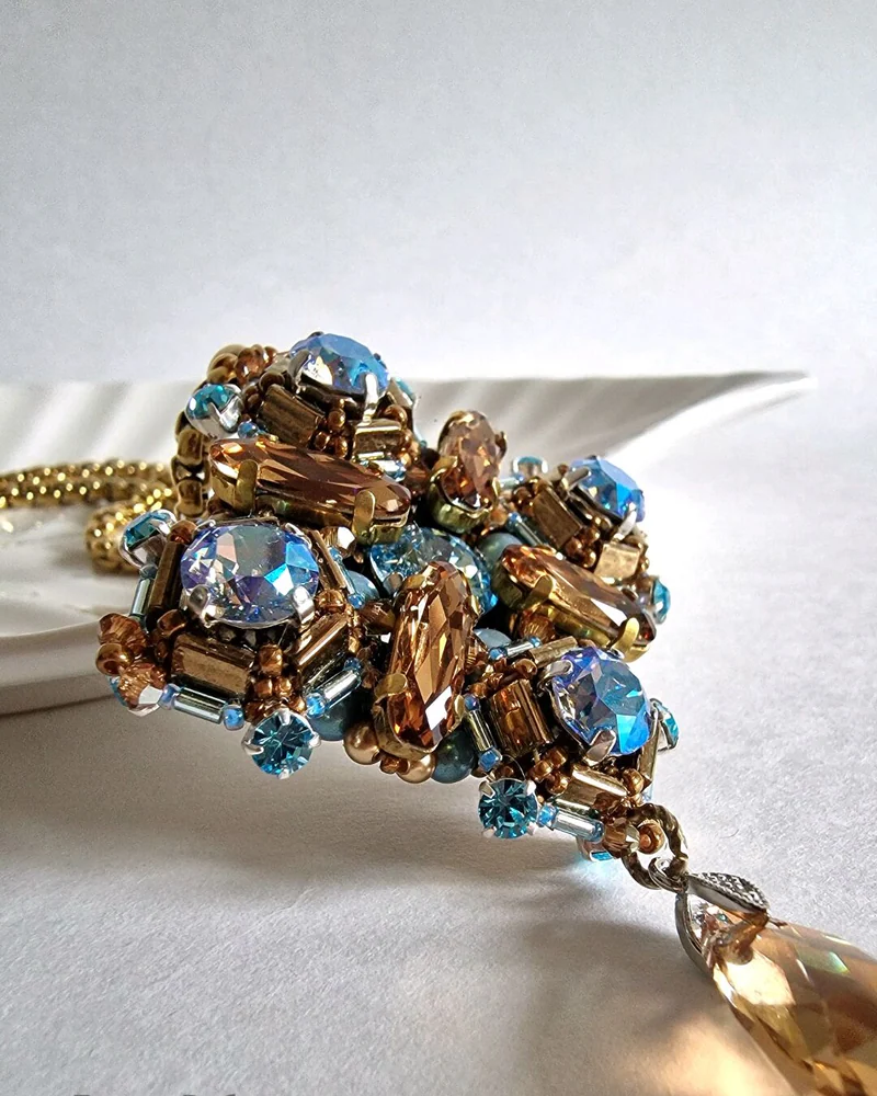 Кулон «Геометрия» с кристаллами Swarovski