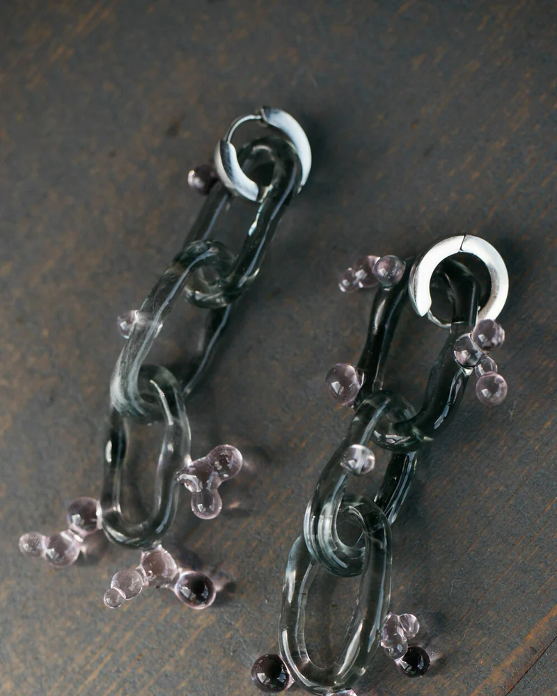Серьги из стекла