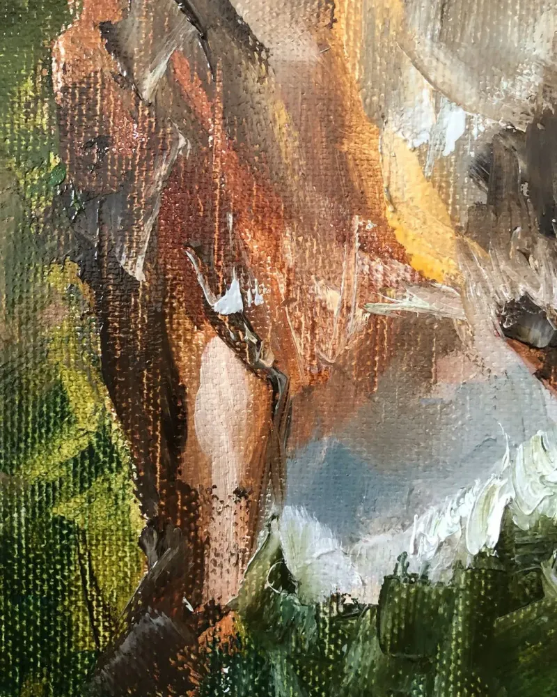 Заяц. Картина маслом 18×24 см — 18×24 см
