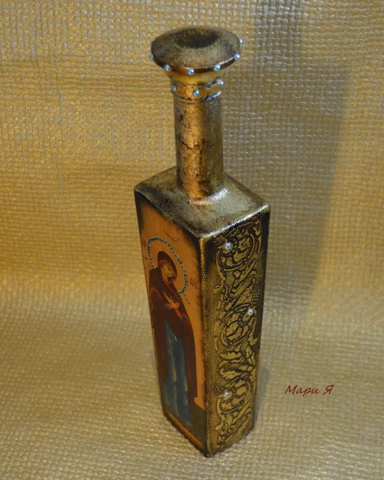 Сосуд для святой воды "Икона Семистрельная" — Узкая и высокая