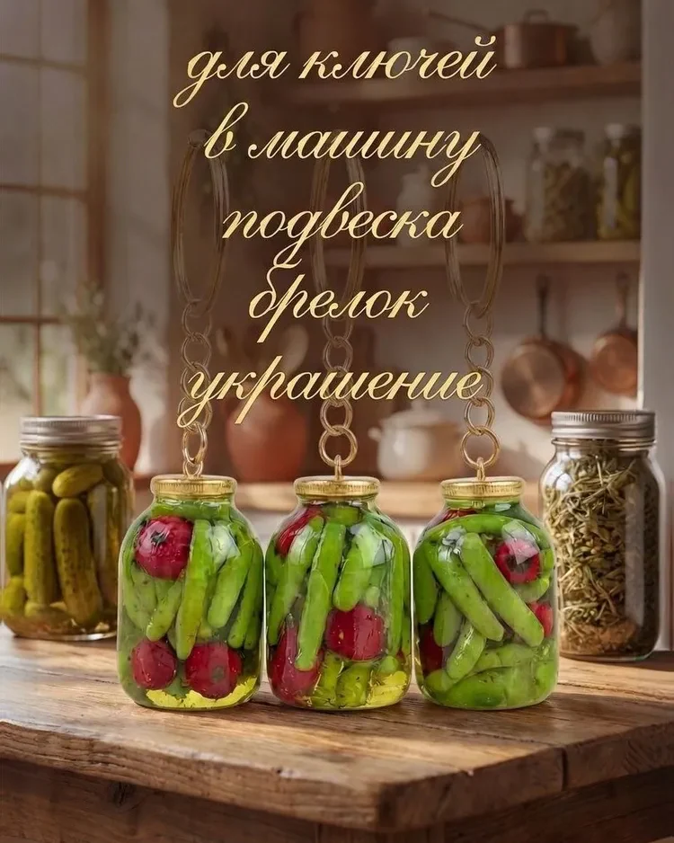 Брелок баночка с соленьями