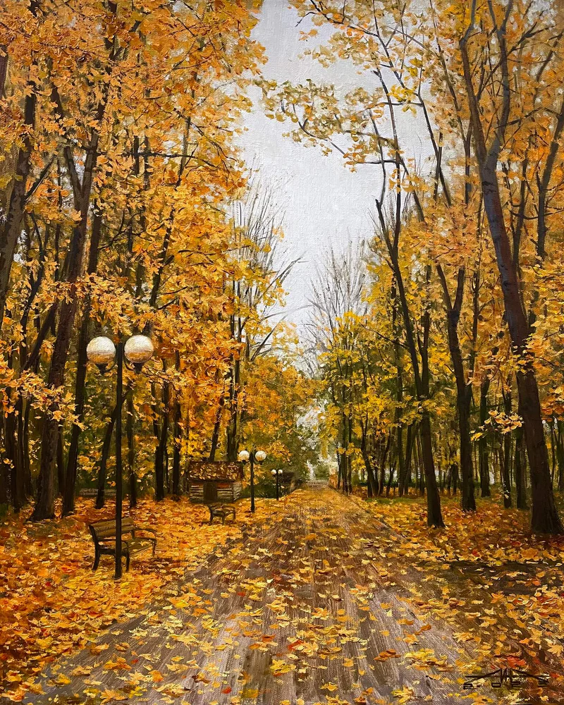 Картина "Осень в парке".
