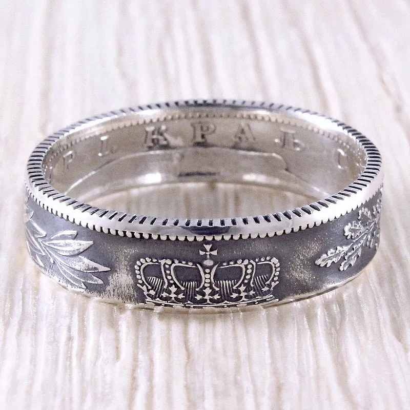 Серебряное кольцо из монеты: Европа — подборка 2