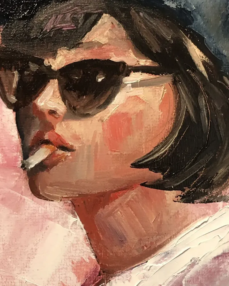 Девушка. Картина маслом 30×60 см — 30×60 см