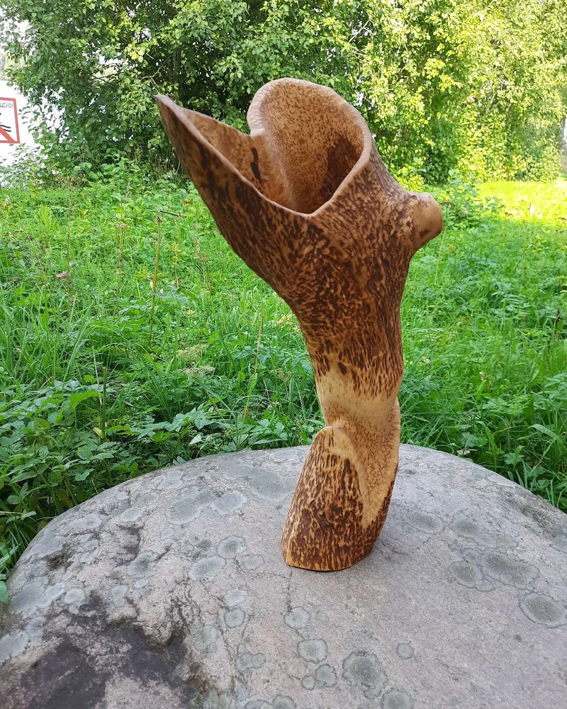 Ваза Замысловатая из карельской березы