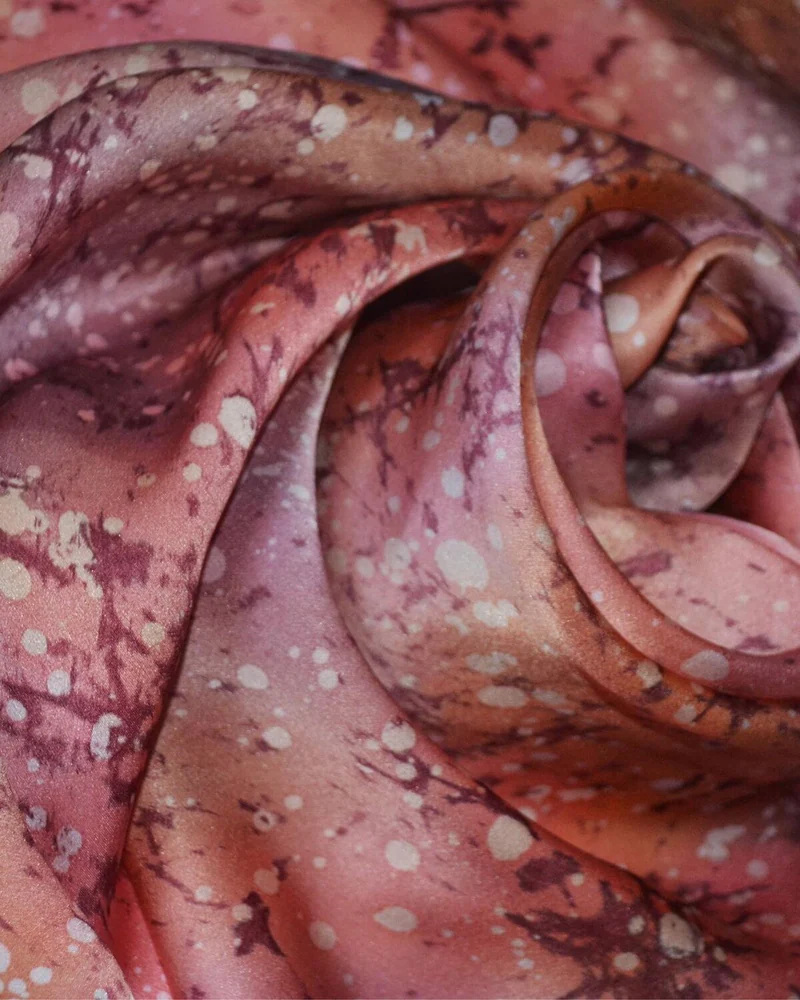 Платок с эффектом кракле (горячий батик)