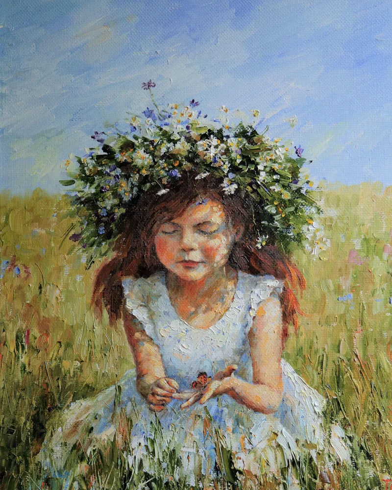 Девочка Лето. Холст, масло. 2018 г